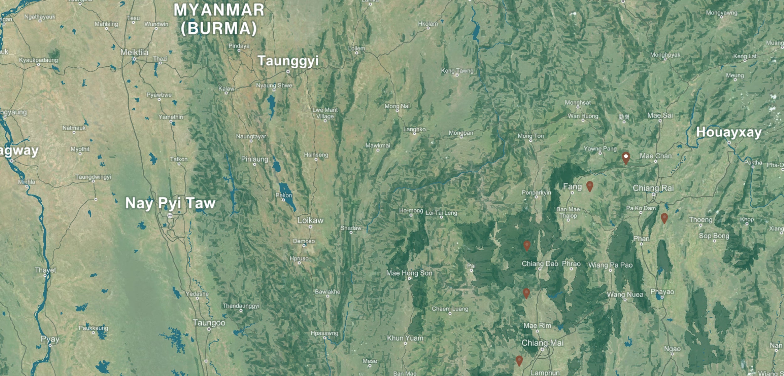 Doi Mae Salong background map desktop